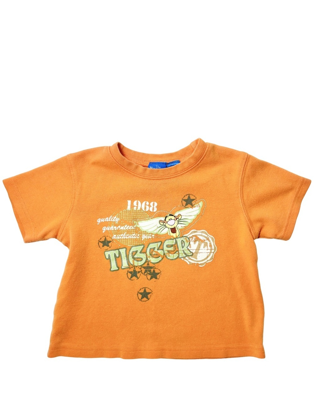 Vintage Y2K Disney Tigger 1968 Skate Grunge Orange Graphic Tee 3T Retro